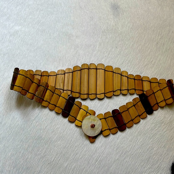 Accessories - Hand made Bamboo belt with Mother of Pearl
